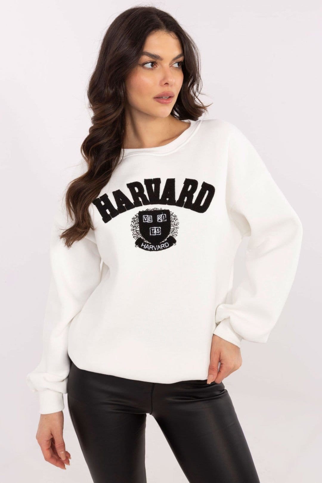 Love Lace White Cotton/Polyester Graphic Sweatshirt
