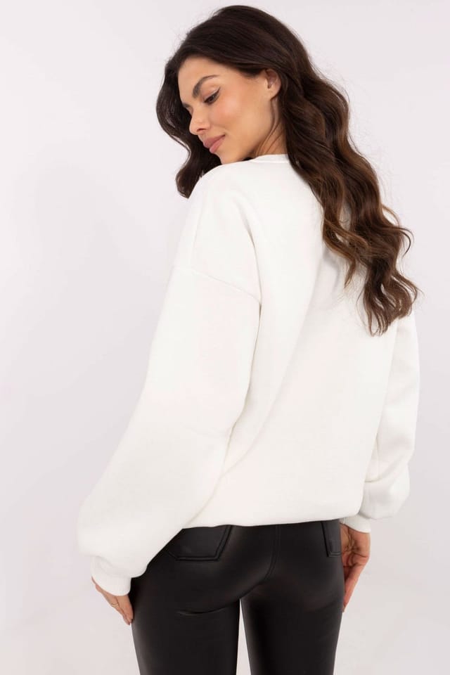 Love Lace Love Lace Women's Casual Insulated Polyester Graphic Sweatshirt in White - 3