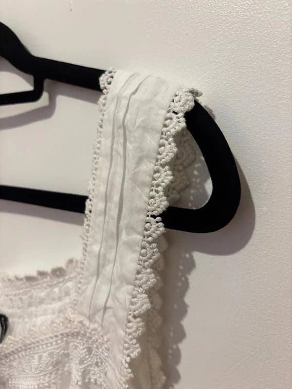 ASOS Design White flowery lace trim vest top/cami