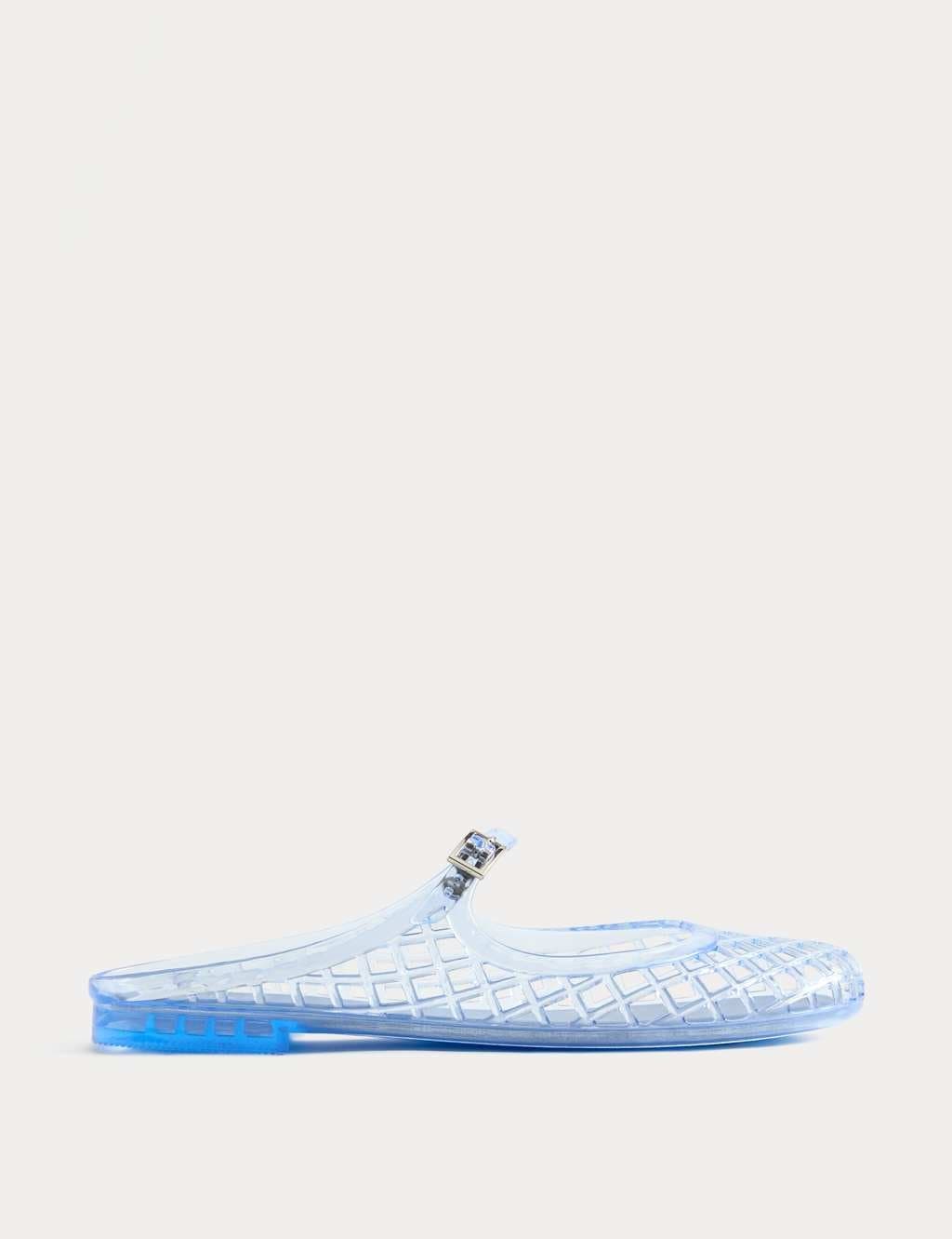Marks & Spencer M&S Pale Blue Jelly Mule Sandals