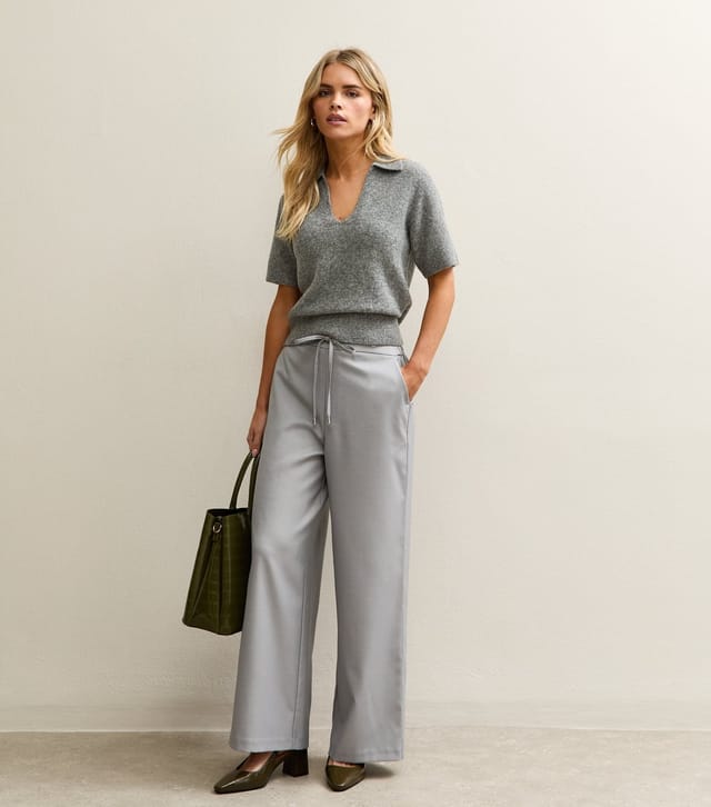 New Look Women's Petite Grey Midweight Knit Top New Look - 3