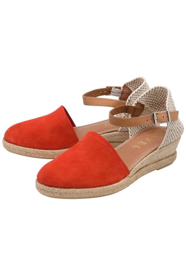 Ravel Ravel Women's 'Fulbeck' Suede Wedge Sandals in Orange - 2