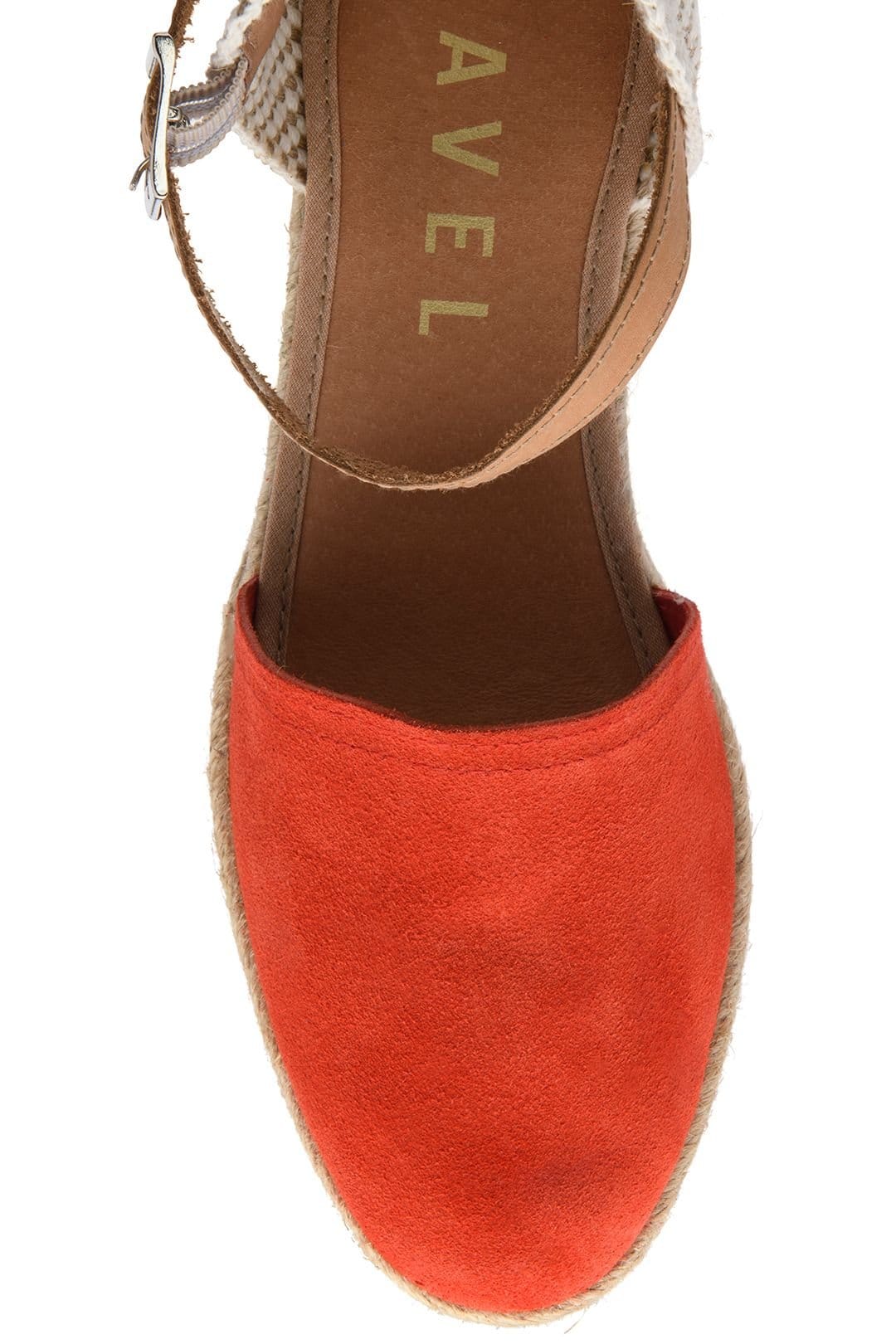 Ravel Ravel Women's 'Fulbeck' Suede Wedge Sandals in Orange - 4