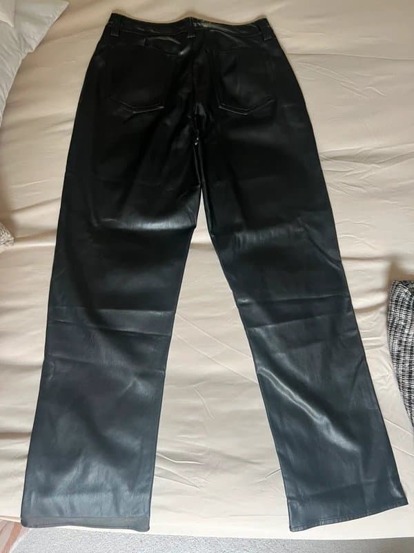 ASOS ASOS straight leg faux leather trousers