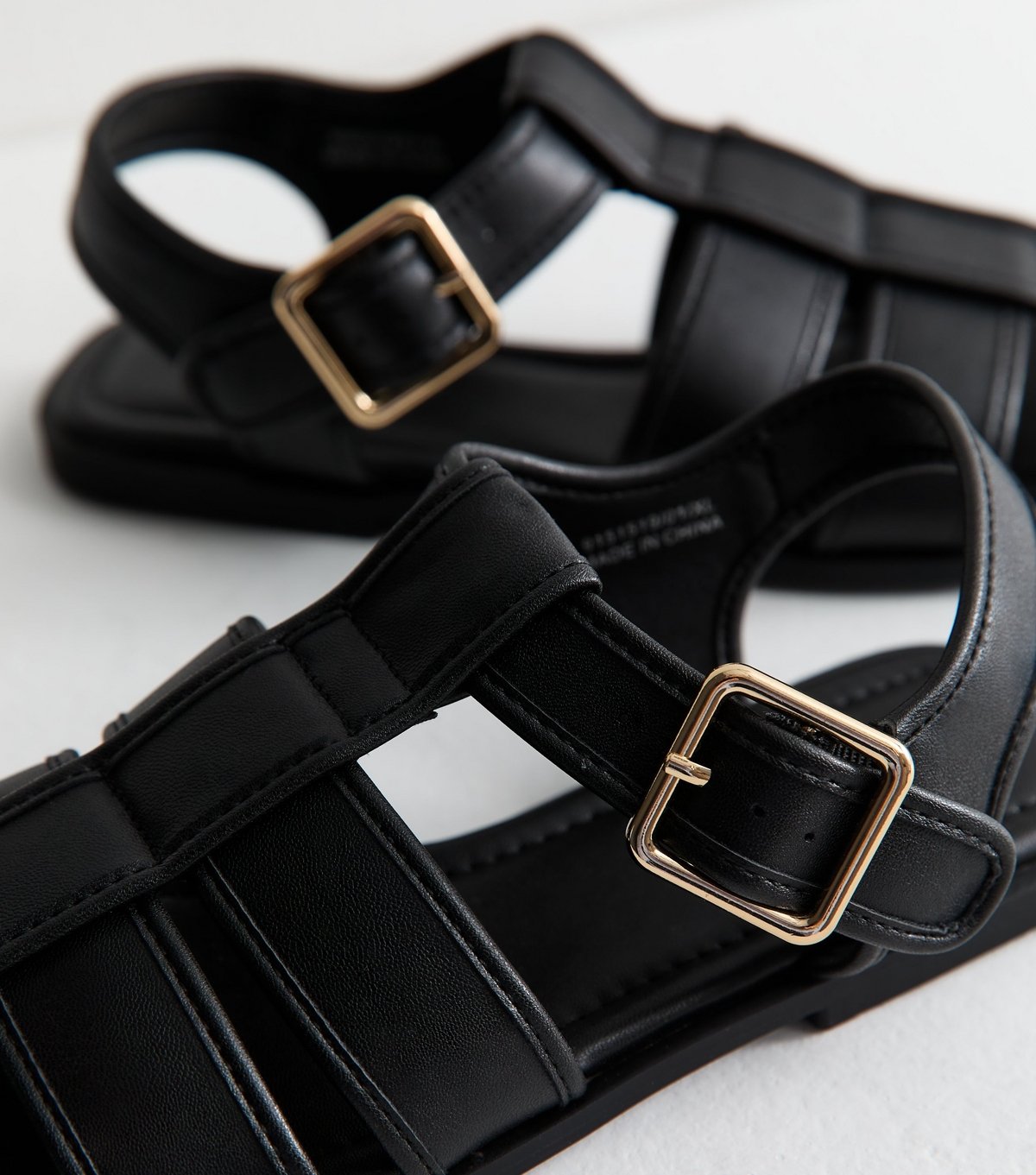 New Look Women's Black Faux Leather Fisherman Sandals New Look - 3