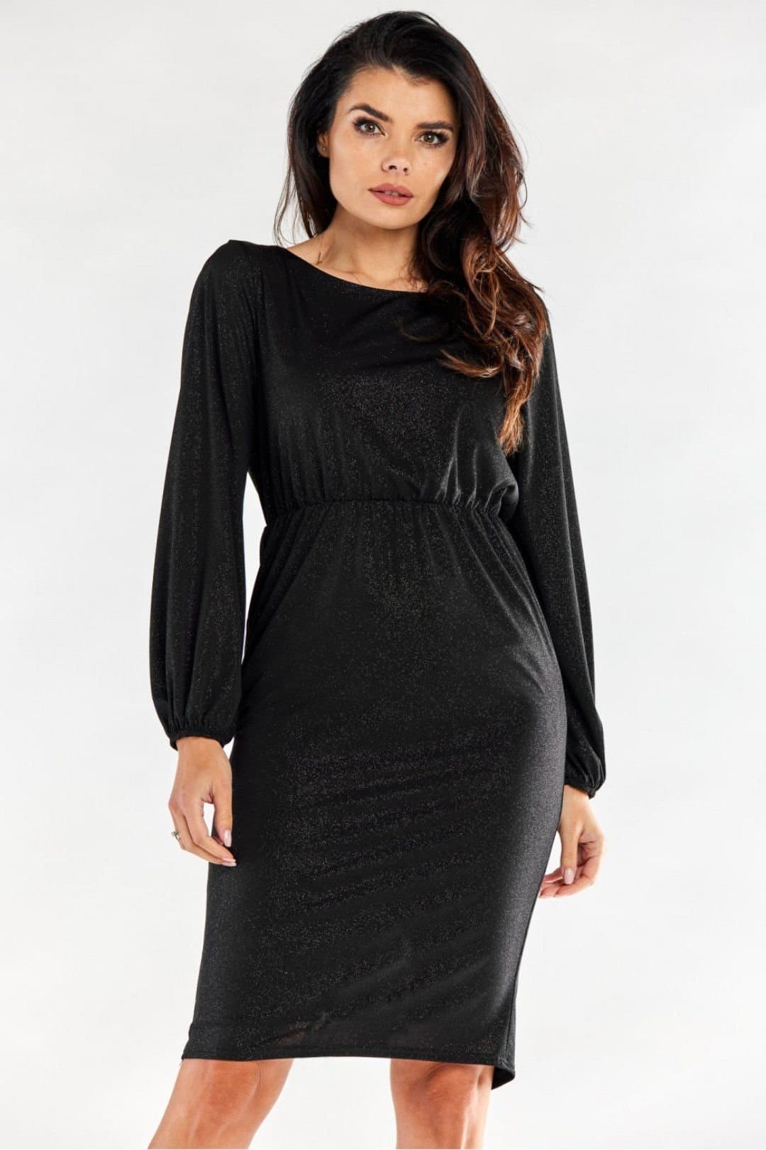 Love Lace Love Lace Women's Elegant Evening Dress with Exposed Back in Black