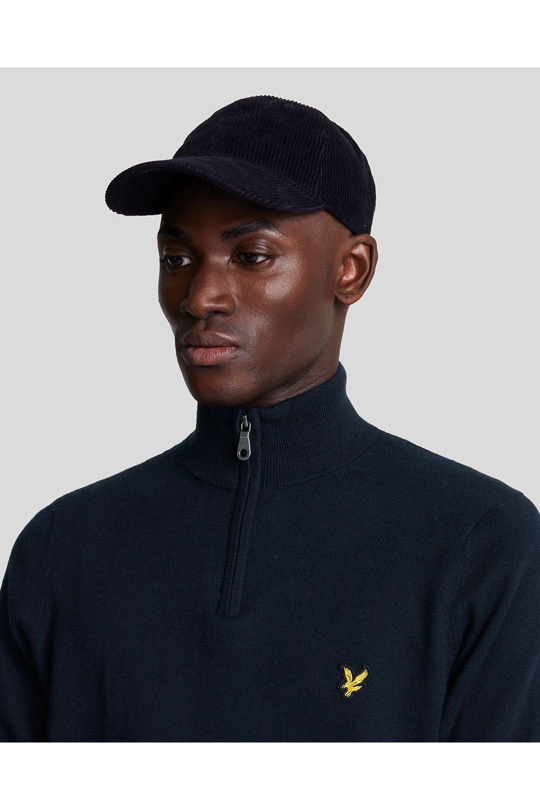 Lyle & Scott Lyle & Scott Men's Cotton Merino Quarter Zip Jumper Dark Navy - 4