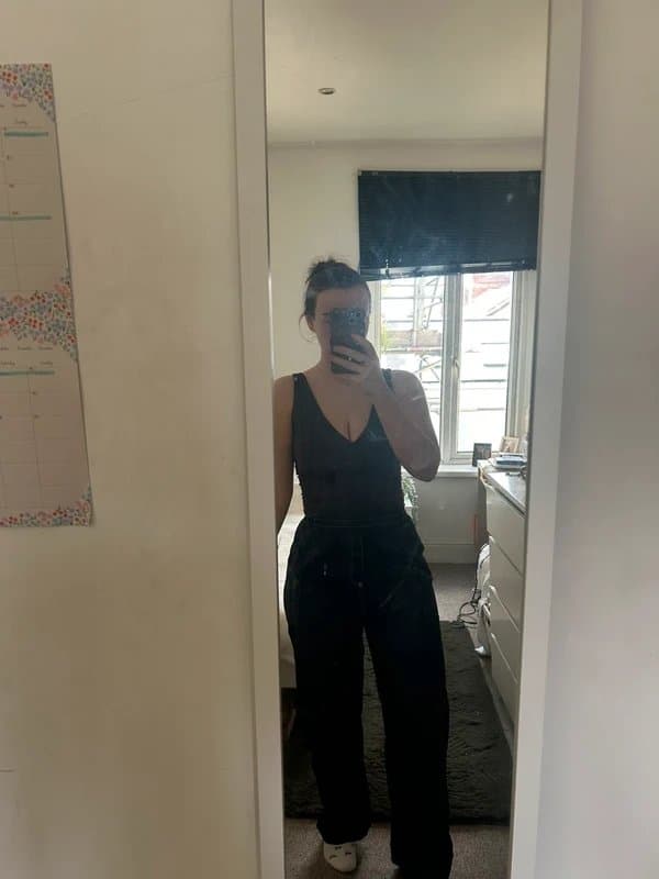 ASOS Black straight leg cargo pants