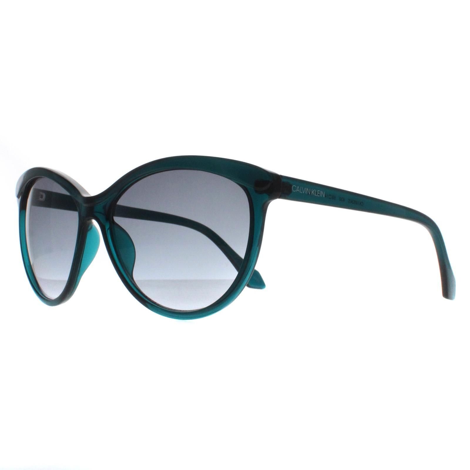 Calvin Klein CALVIN KLEIN Women's Cat Eye Crystal Teal Grey Gradient CK19534S in Blue - 2