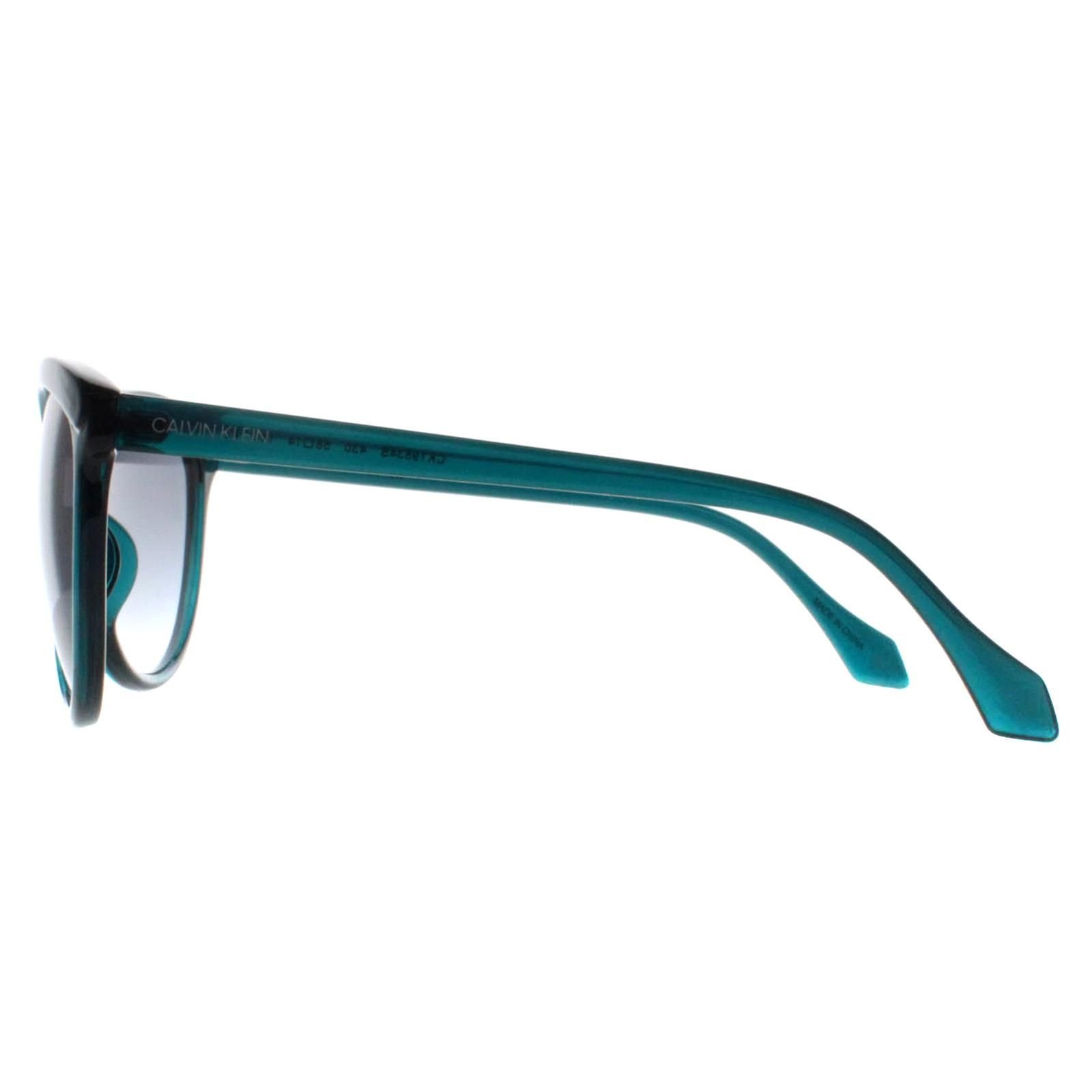Calvin Klein CALVIN KLEIN Women's Cat Eye Crystal Teal Grey Gradient CK19534S in Blue - 3