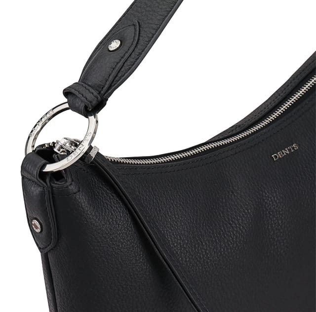 Dents Dents Women's Azurine Leather Hobo Bag in Black - 3