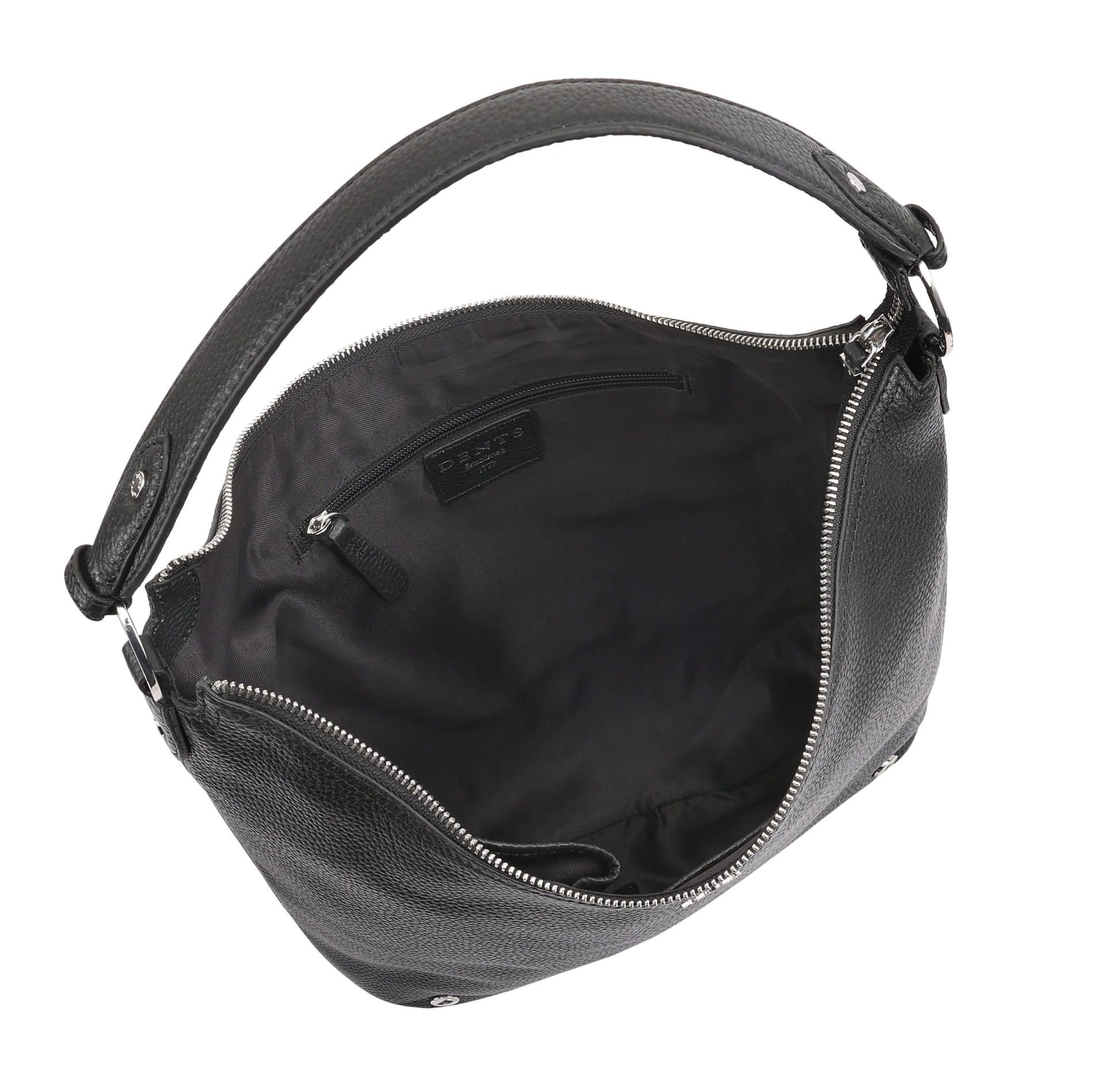 Dents Dents Women's Azurine Leather Hobo Bag in Black - 4