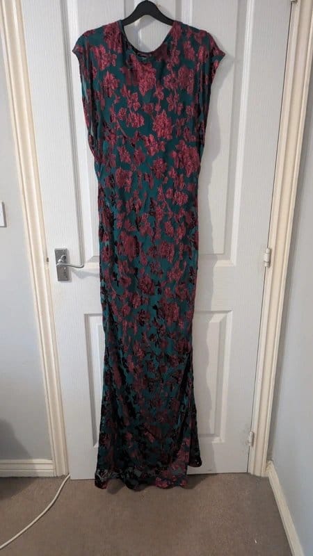 ASOS Asos design velvet devore crew neck sleeveless maxi dress - 1