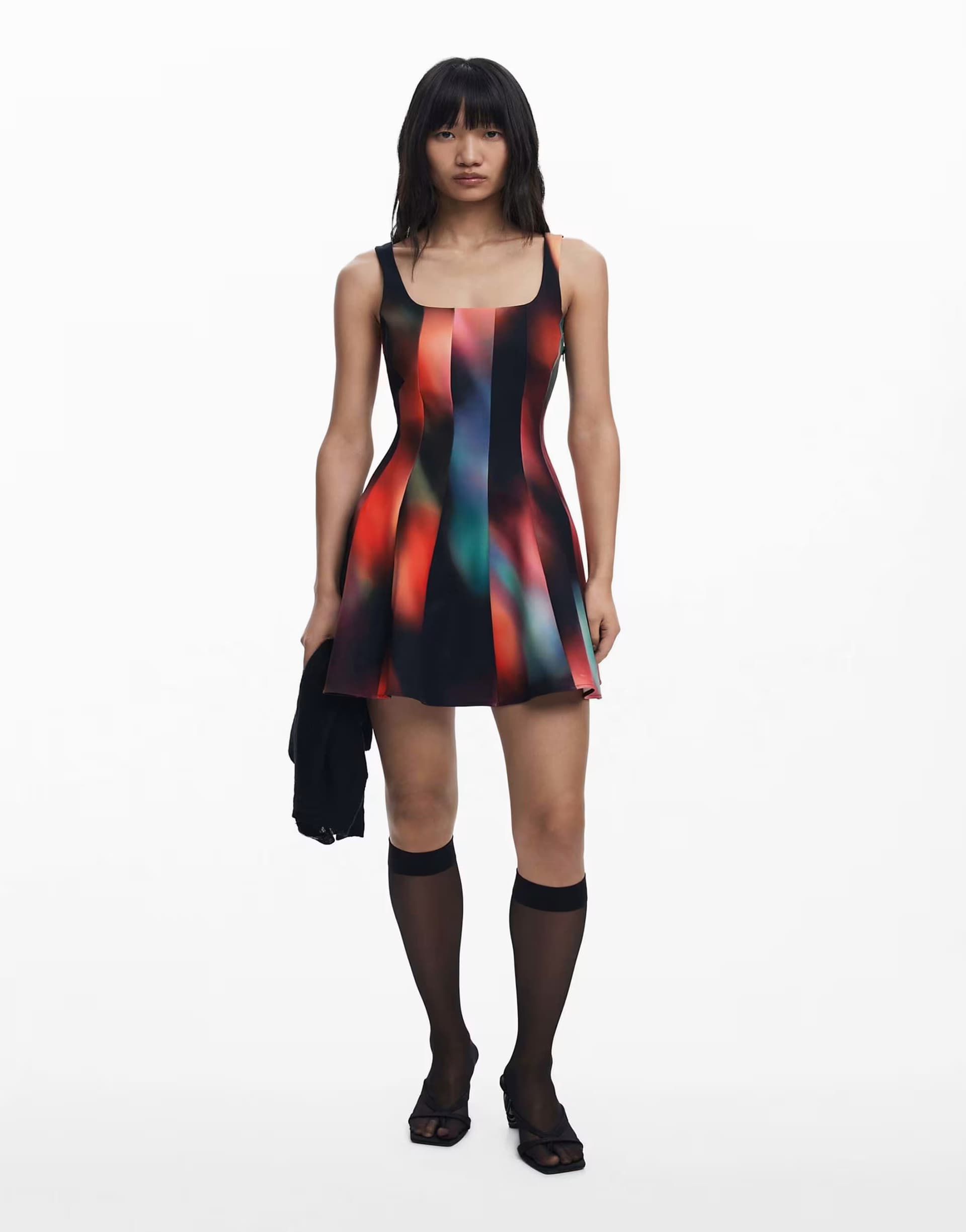 ASOS Desigual Panel short dress in black