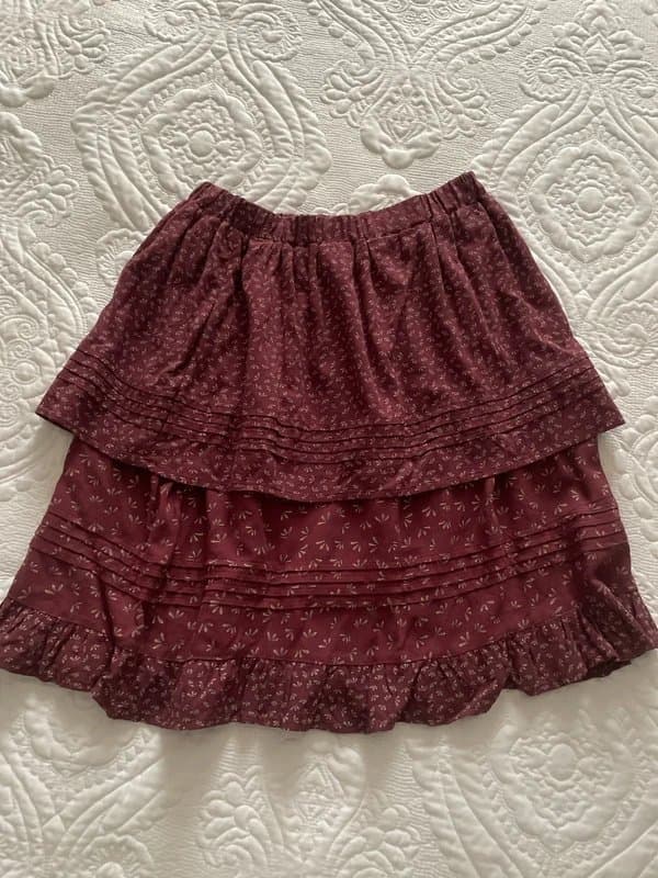 Next next burgundy layered mini skirt summer autumn old money stockholm cutecore coquette acubi kpop