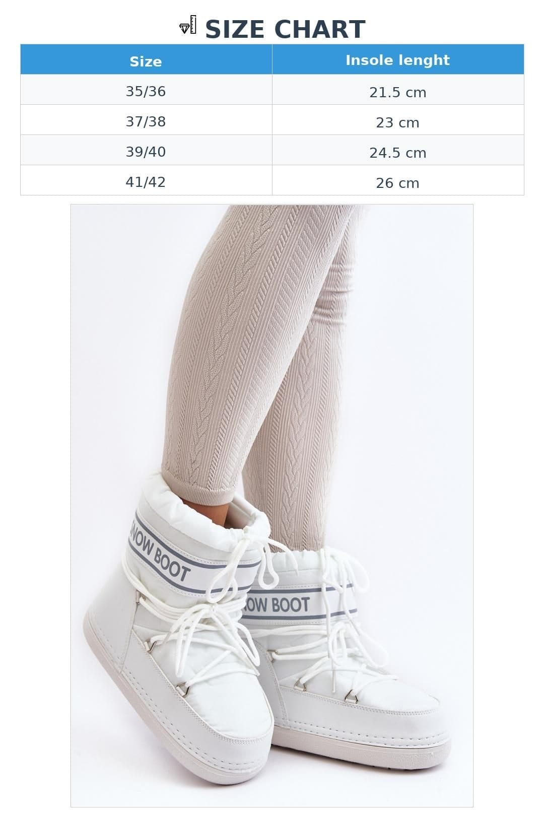 Love Lace Love Lace Women's Cozy Slip On Snow Boots with Front Lacing & Warm Lining in White - 4