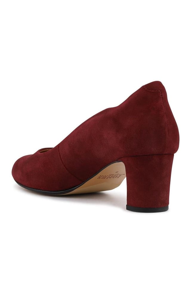 Jones Bootmaker Jones Bootmaker Women's Zoey Leather Court Shoes in Burgundy - 3