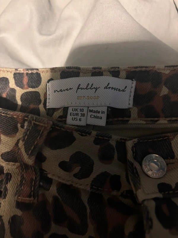 Never Fully Dressed Never Fully Dressed Leopard Print Jeans