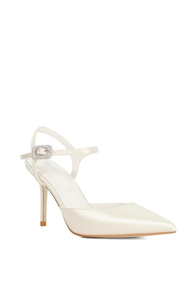 Dune London Dune London Women's Wide Fit 'Celebrant' Court Shoes in White - 2