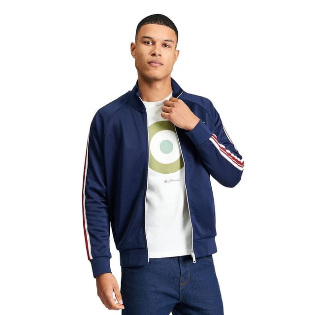 Ben Sherman Ben Sherman Men's House Taped Track Top in Dark Navy - 2