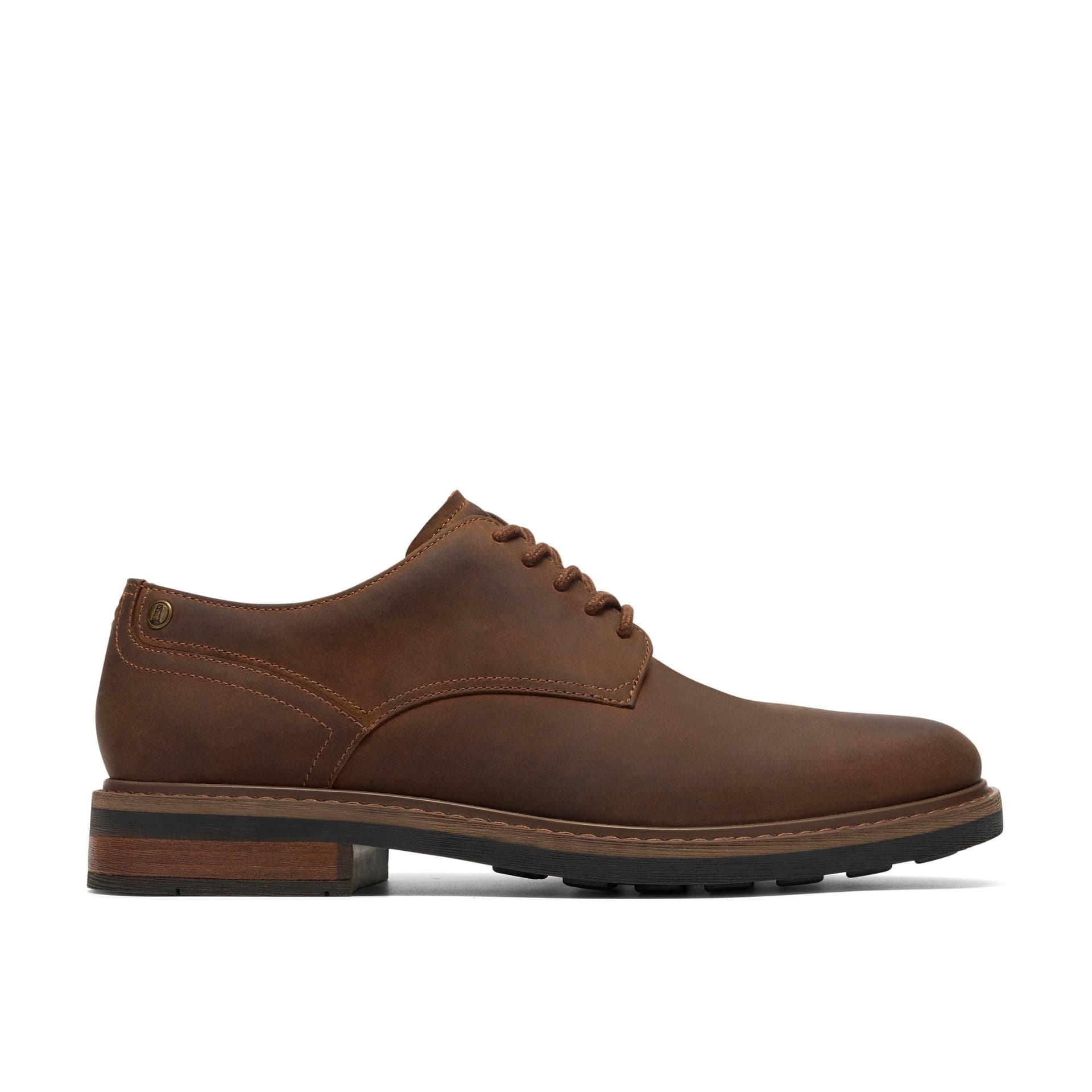 Clarks Clarks Men's Newford Lace Beeswax Derby Shoes, Lace Up in Brown
