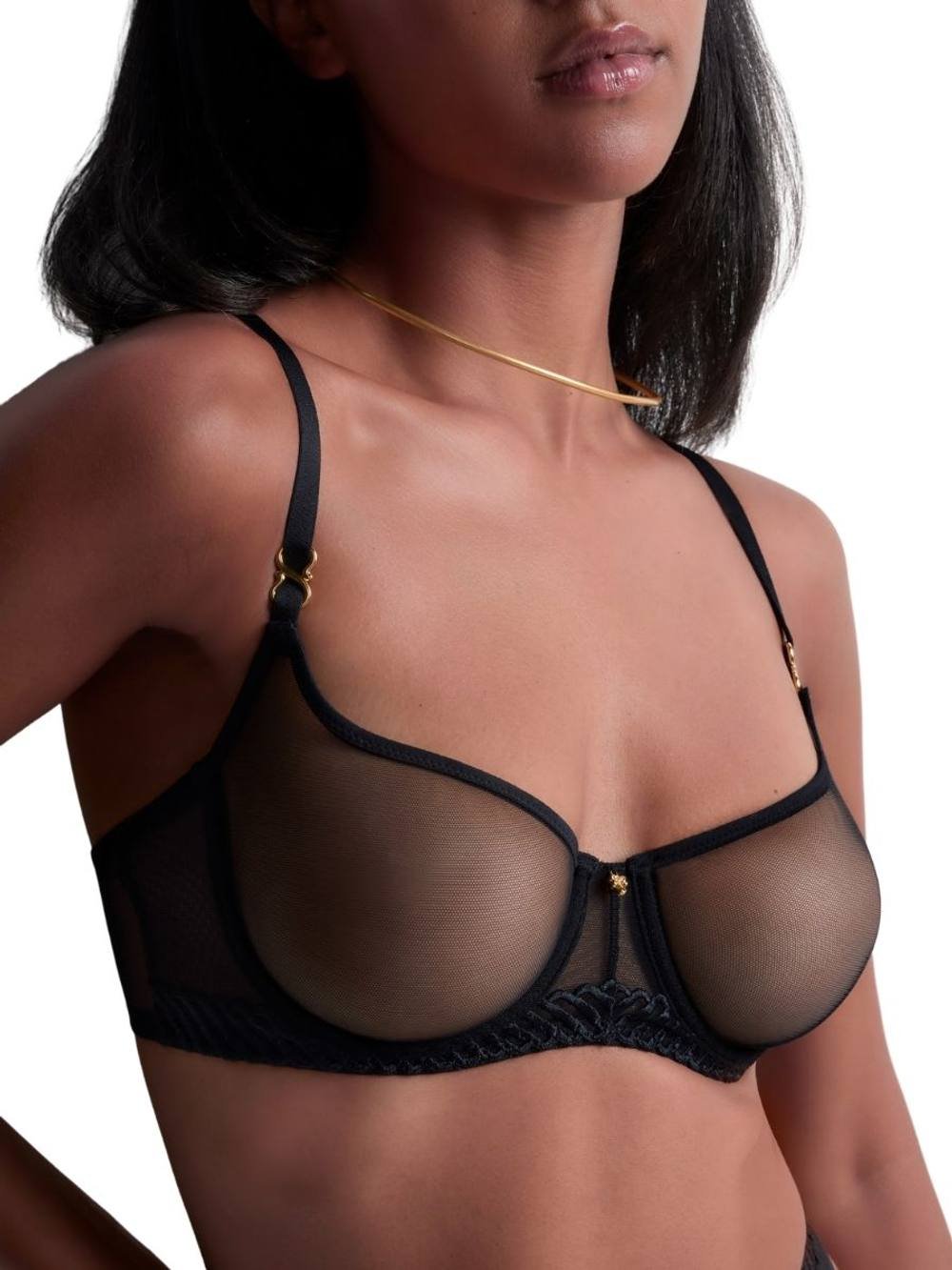 Aubade Aubade Women's Sheer Emotion Half Cup Bra in Black - 2