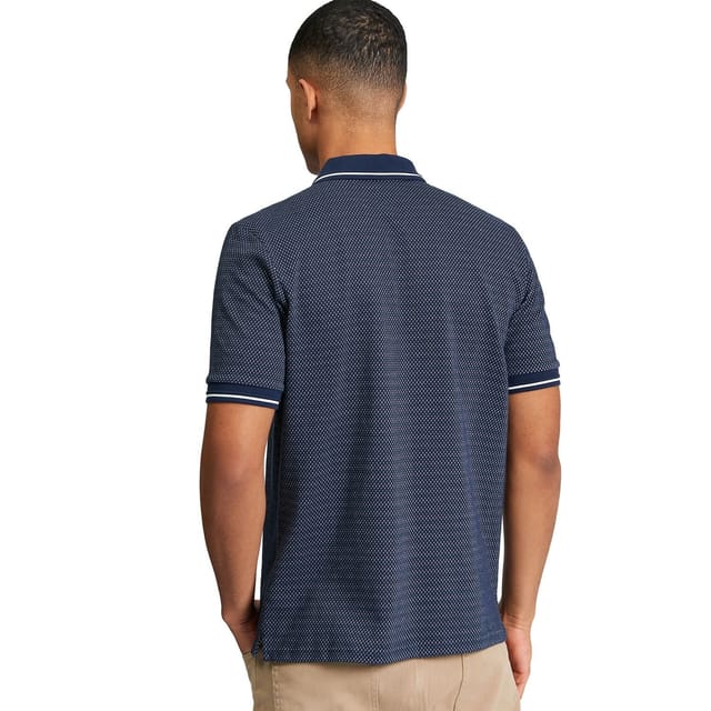 Ben Sherman Ben Sherman Men's Jacquard Polo Shirt in Dark Navy - 3