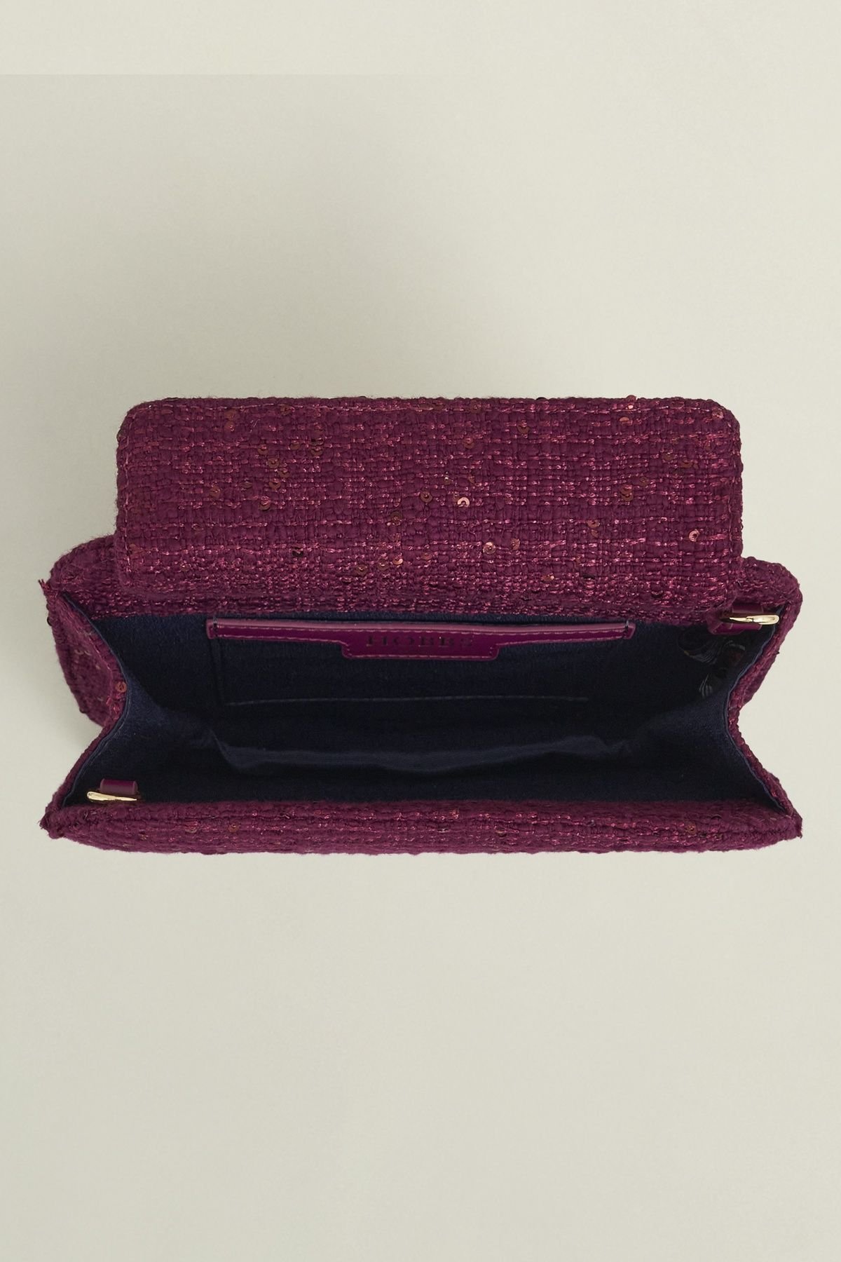 Hobbs London Hobbs London Women's Milan Sequin Tweed Clutch Bag in Aubergine - 4