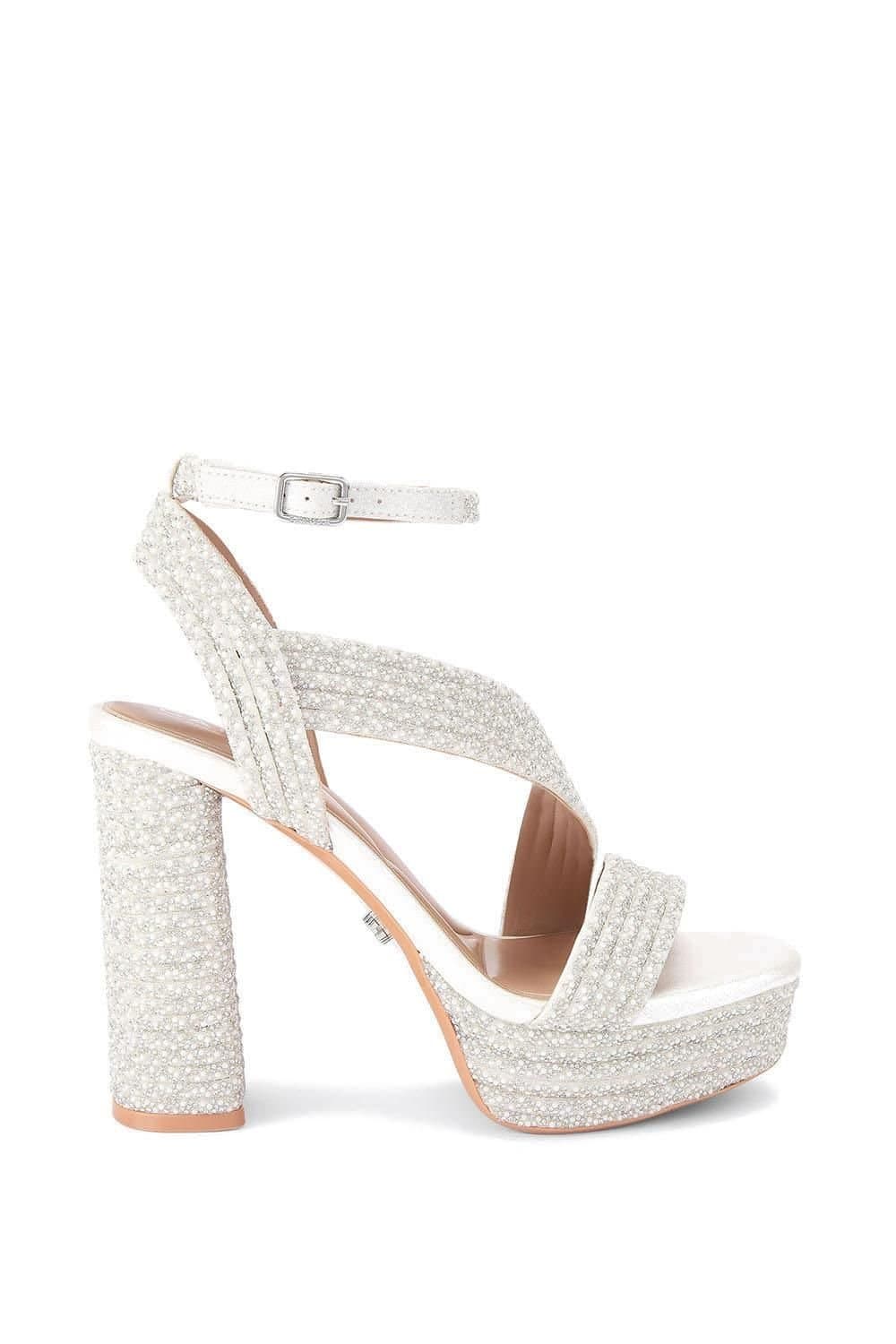 Carvela Carvela Women's 'Gala Platform Jewel' Fabric Heels in White