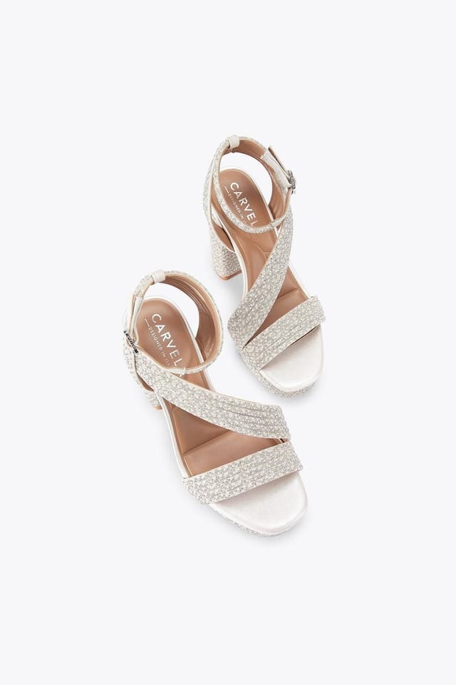 Carvela Carvela Women's 'Gala Platform Jewel' Fabric Heels in White - 2