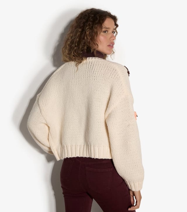 Apricot Women's Cream Crochet Butterfly Knitted Cardigan Apricot New Look - 3