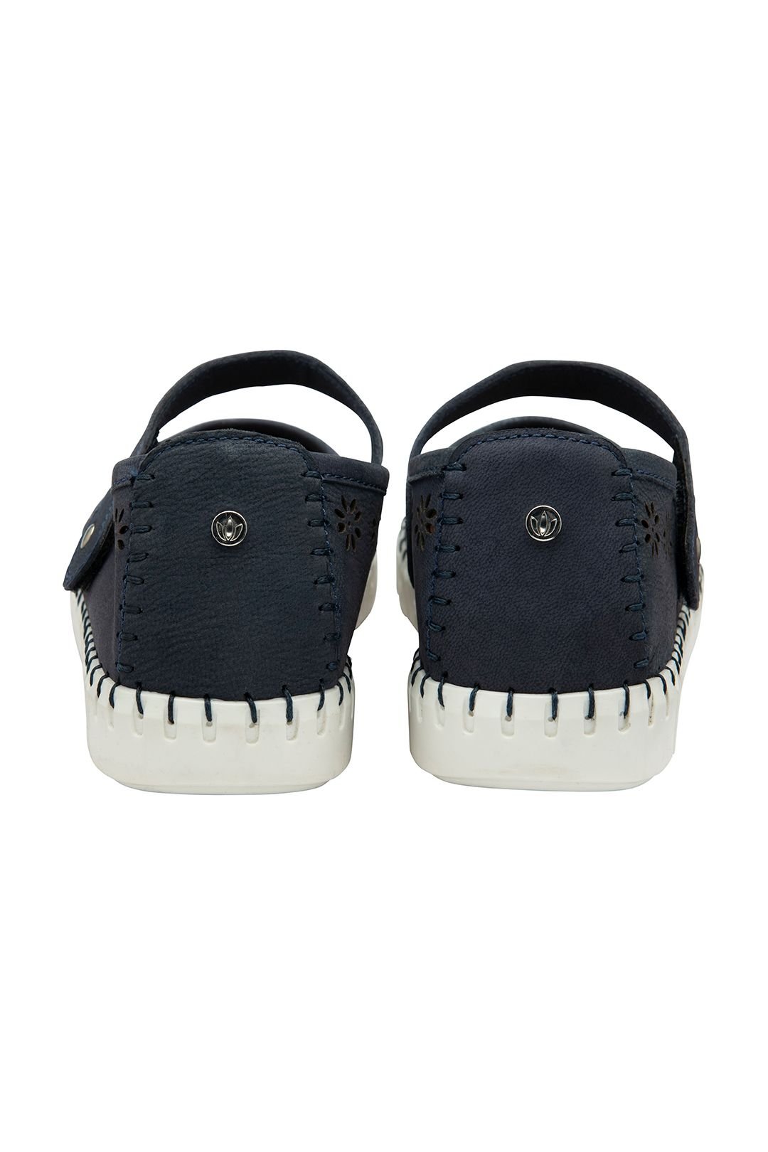 Lotus Lotus Women's 'Aurelia' Nubuck Flat Shoes in Navy - 3