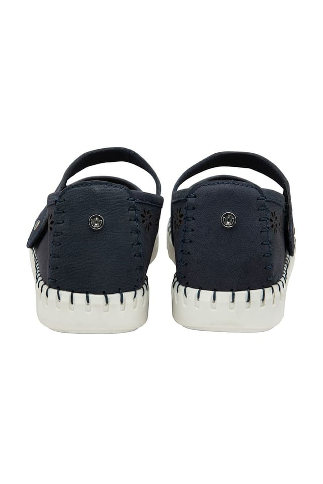 Lotus Lotus Women's 'Aurelia' Nubuck Flat Shoes in Navy - 3