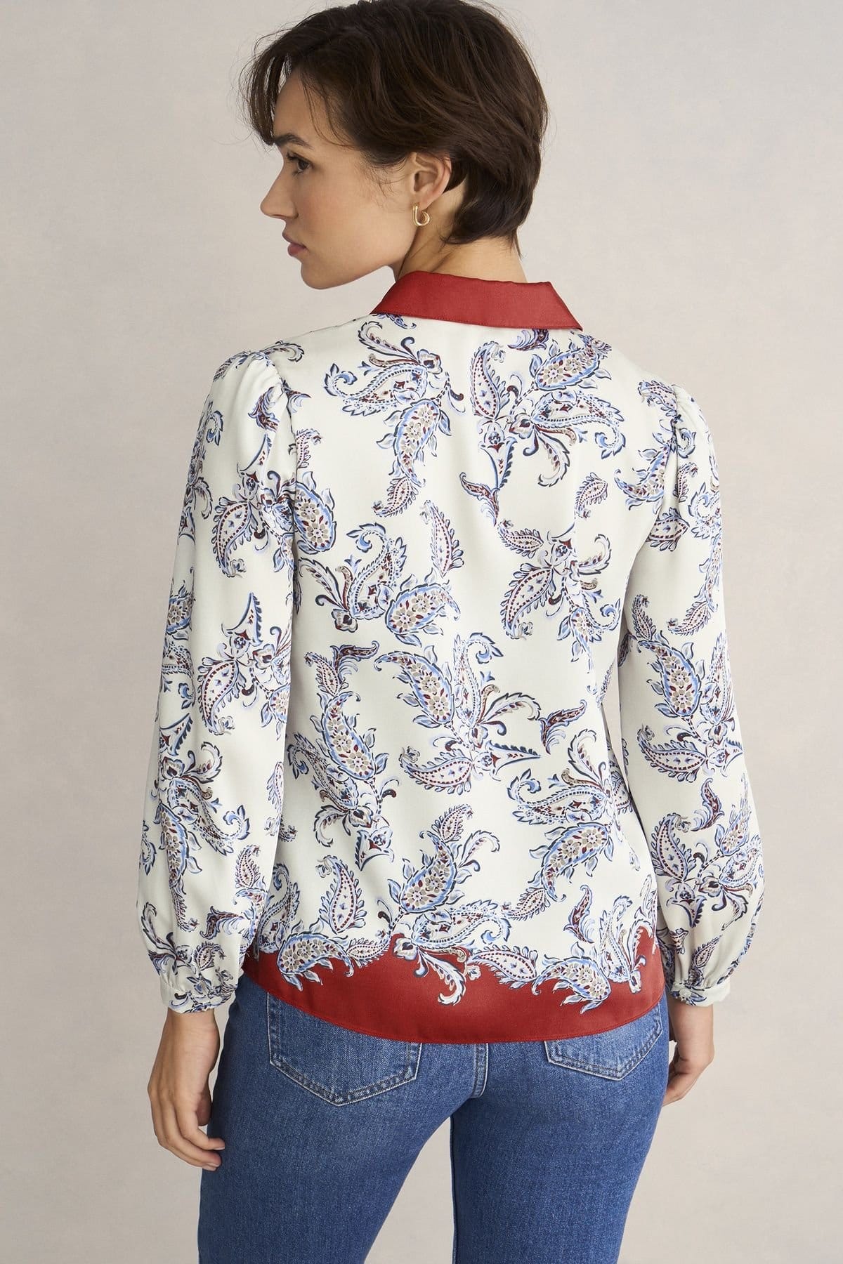Hobbs London Hobbs London Women's Mariella Print Shirt in Cream - 4