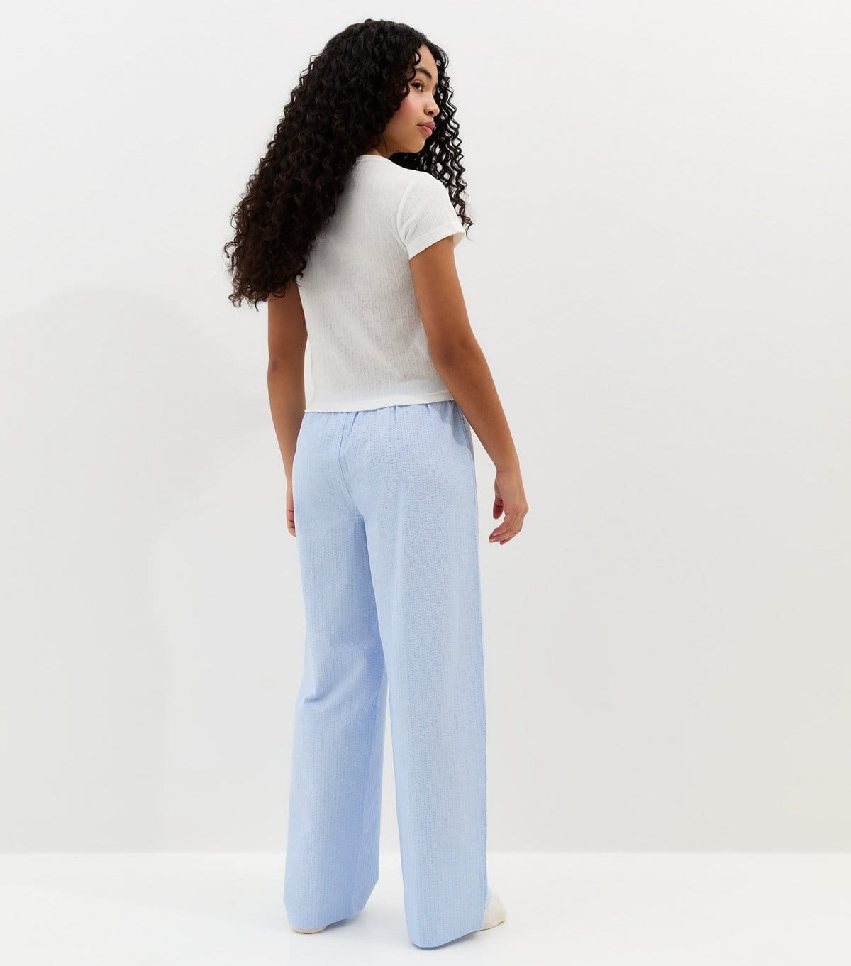 New Look Girls' White Do Not Disturb Wide Leg Pyjama Set New Look - 4