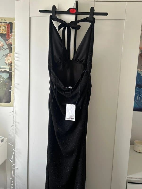 Bershka Bershka Halter Neck Midi Dress