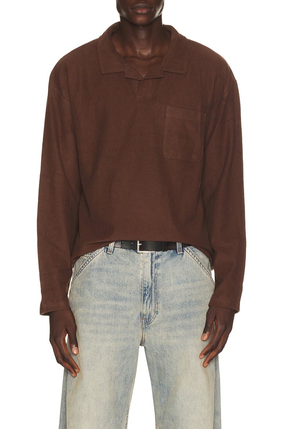 revolve Vintage Terry Long Sleeve Polo