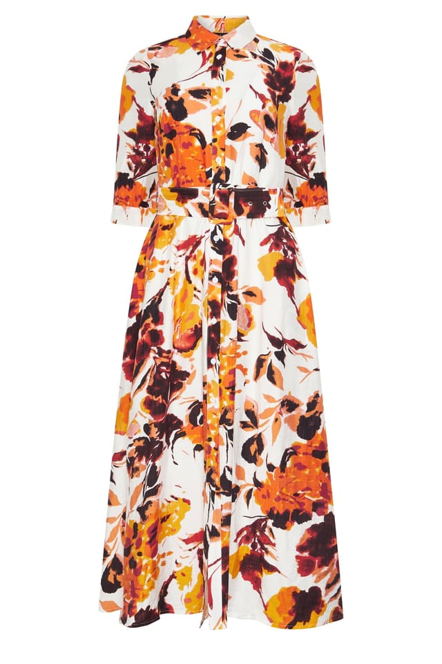 Star By Julien Macdonald Star by Julien Macdonald Women's Abstract Print Shirt Dress in Orange - 2