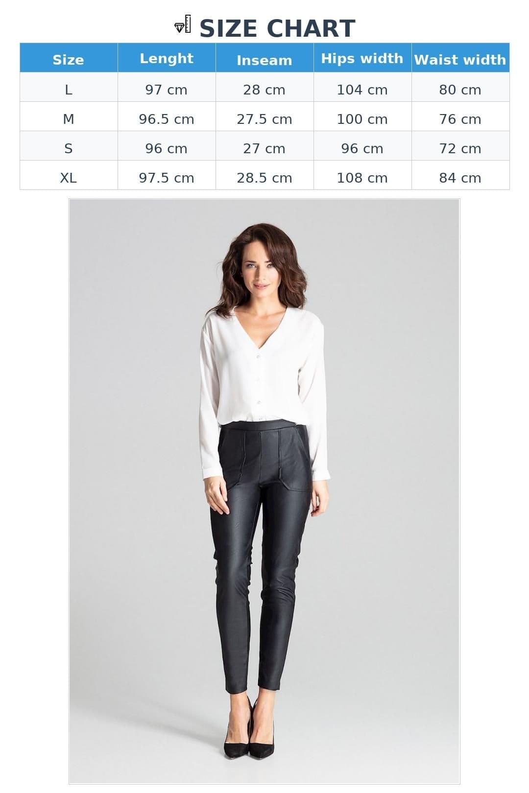 Love Lace Love Lace Women's Elastic Waist Patch Pocket Tailored Trousers in Black - 4