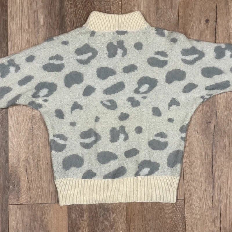 Topshop Leopard print mock neck