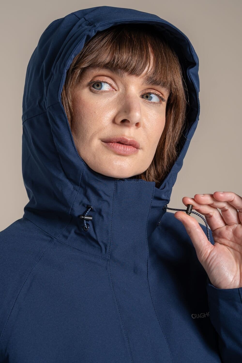 Craghoppers Craghoppers Women's Caldbeck Thermic Hooded Waterproof Breathable Padded Jacket in Navy - 4