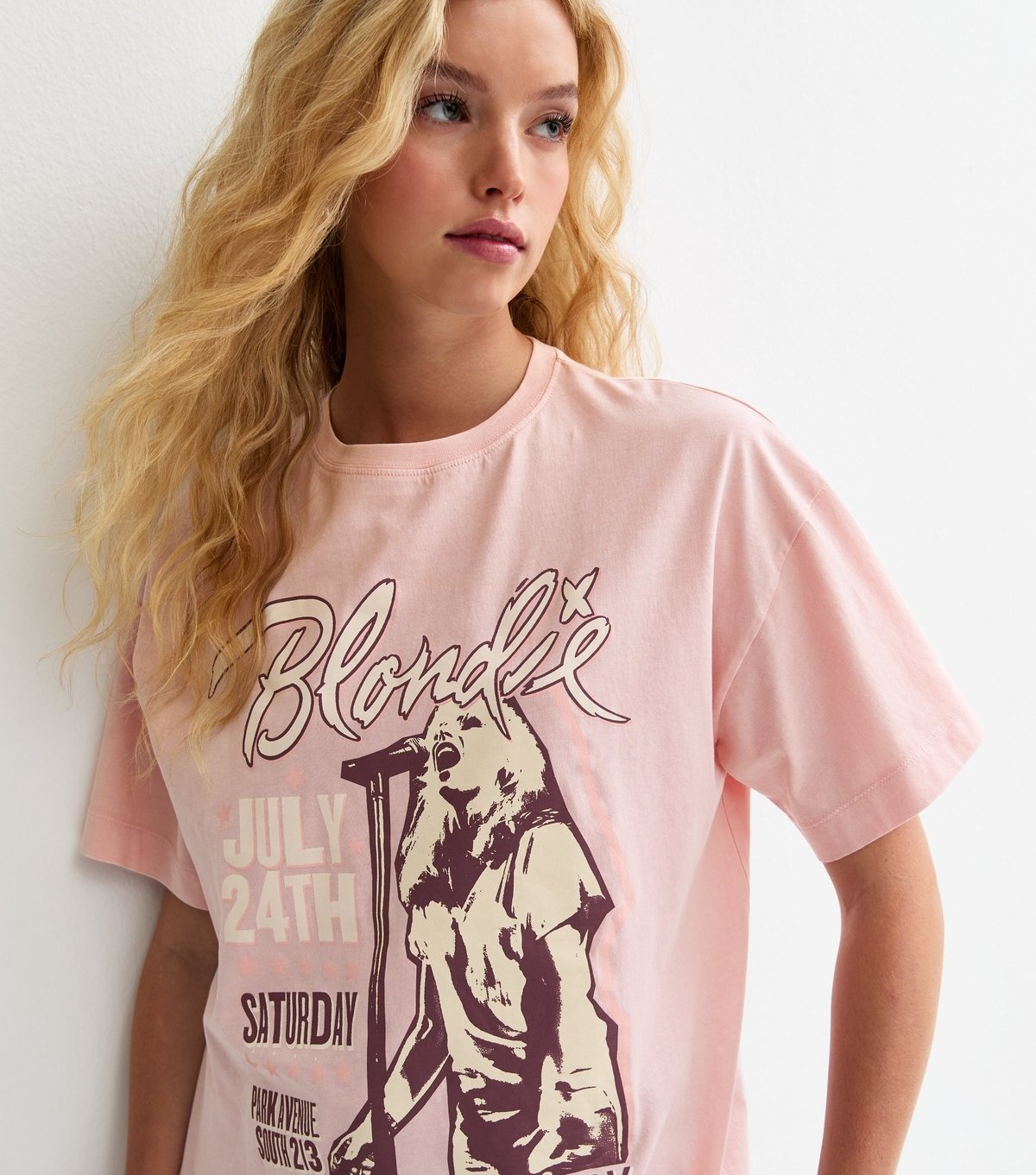New Look Women's Light Pink Blondie Acid Oversized T-Shirt New Look - 2