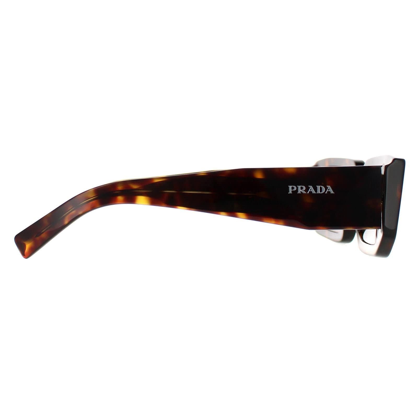 Prada Prada Women's Rectangle Dark Tortoise Dark Brown PR06YS