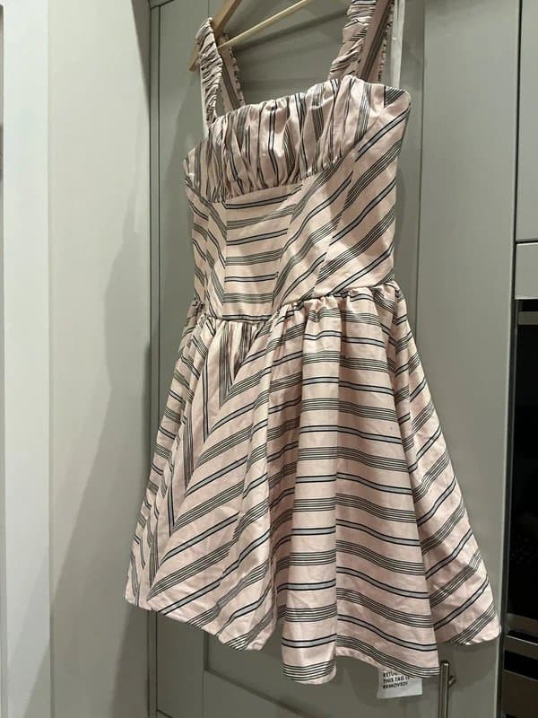 ASOS ASOS Luxe range pink striped dress size 12