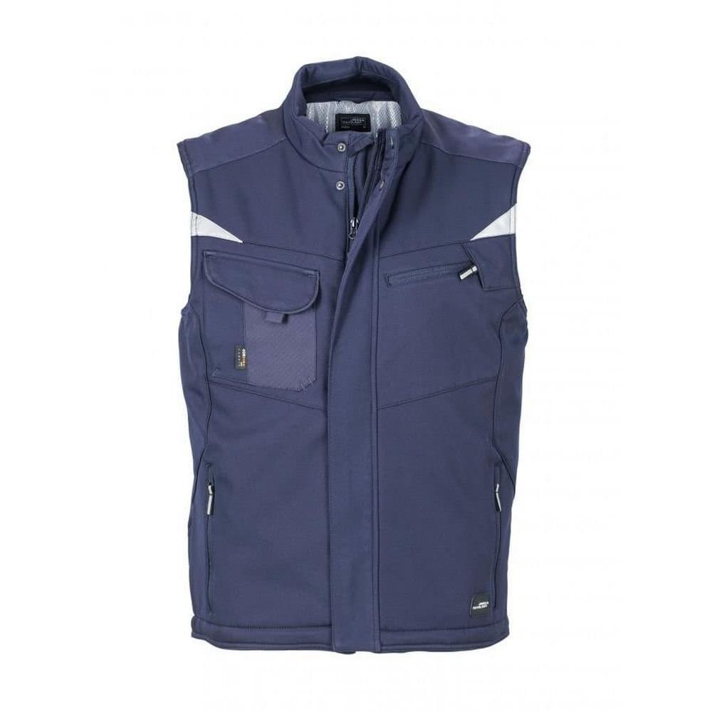 James and Nicholson James and Nicholson Men's Craftsmen Strong Softshell Gilet in Navy