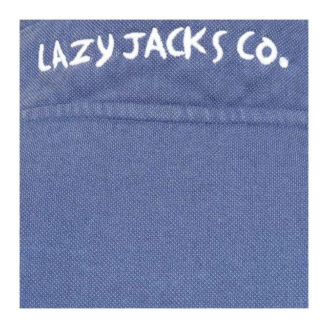 Lazy Jacks Lazy Jacks Men's Pique Quarter Zip Sweatshirt in Mid Blue - 2