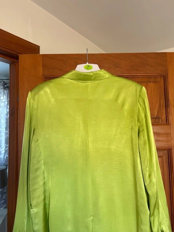 Bershka Long line satin blazer size large