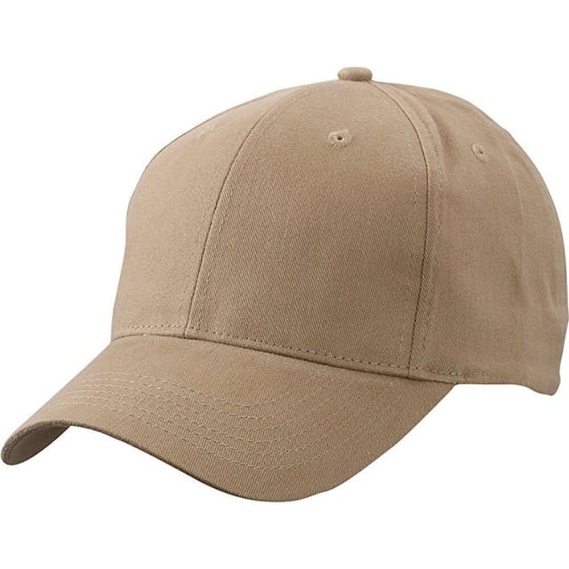 Myrtle Beach Myrtle Beach Men's 6 Panel Brushed Cotton Baseball Cap in Beige - 2