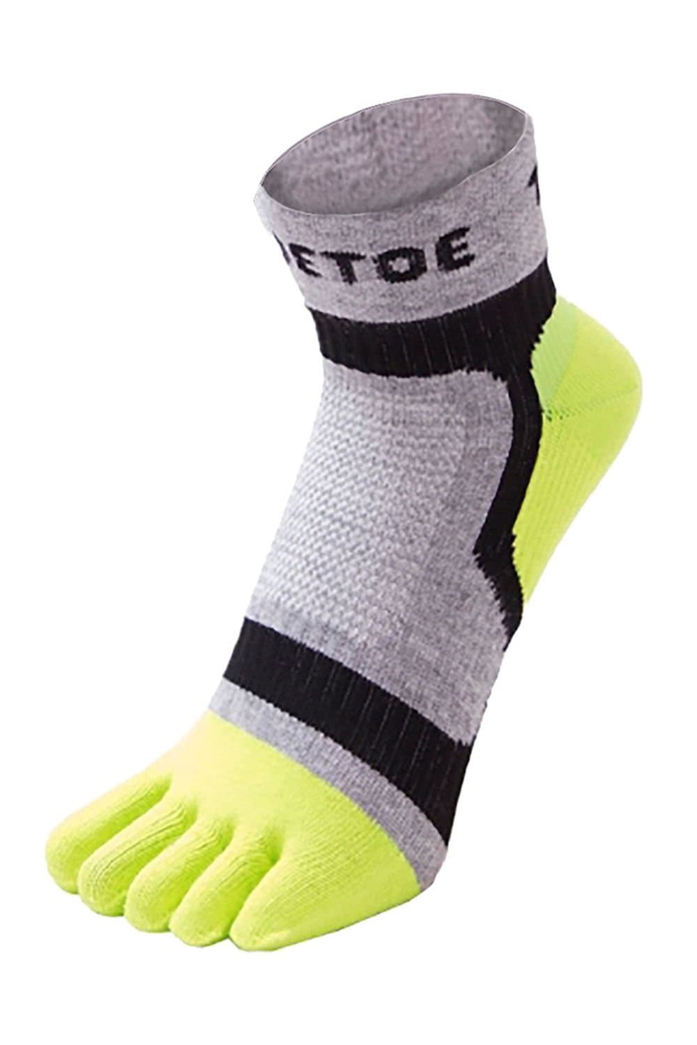 TOETOE TOETOE Men's 1 Pack Sports Light Runner Toe Socks in Green