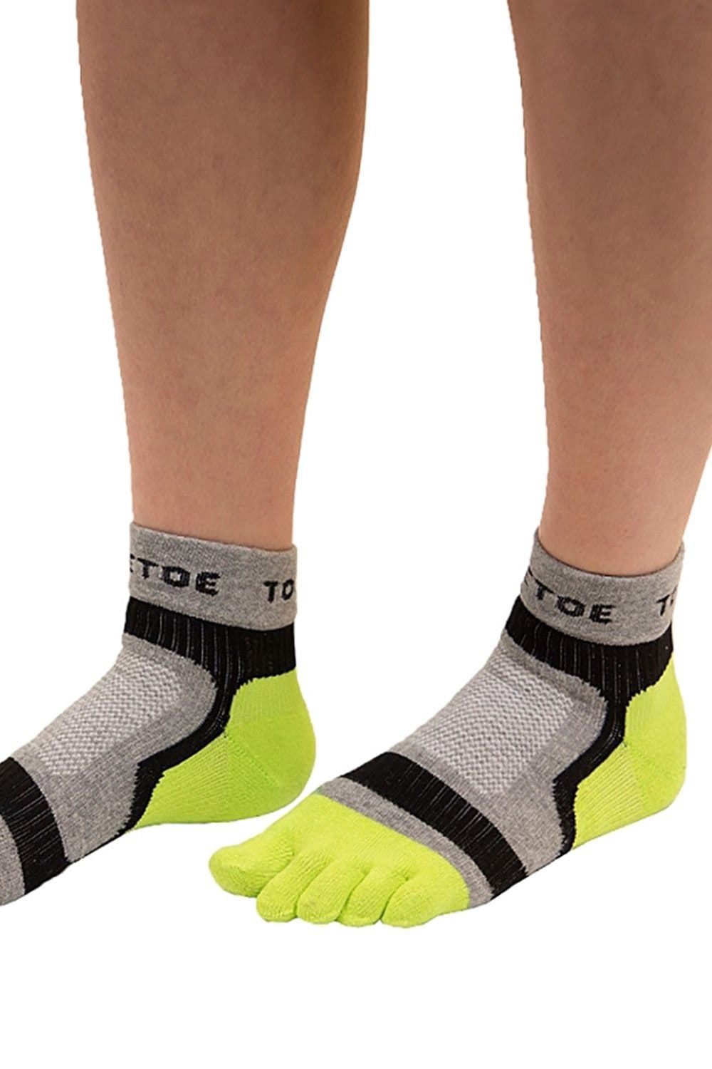 TOETOE TOETOE Men's 1 Pack Sports Light Runner Toe Socks in Green - 4
